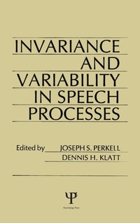 Abbildung von: invariance and Variability in Speech Processes - Lawrence Erlbaum Associates Inc