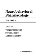Cover: Advances in Behavioral Pharmacology - Lawrence Erlbaum Associates Inc