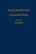 Cover: Felix Hausdorff - Gesammelte Werke Band IB - Springer