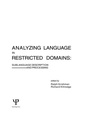 Cover: Analyzing Language in Restricted Domains - Lawrence Erlbaum Associates Inc