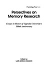 Cover: Perspectives on Memory Research - Lawrence Erlbaum Associates Inc
