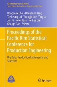 Enlarge image Cover: Proceedings of the Pacific Rim Statistical Conference for Production Engineering - Springer