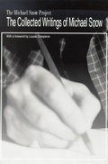 Cover: The Collected Writings of Michael Snow - Wilfrid Laurier University Press