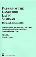 Cover: Papers of the Langford Latin Seminar 13 - Francis Cairns Publications Ltd