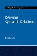 Cover: Deriving Syntactic Relations - Cambridge University Press