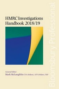 Enlarge image Cover: HMRC Investigations Handbook 2018/19 - Bloomsbury Professional