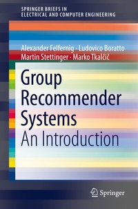 Enlarge image Cover: Group Recommender Systems - Springer