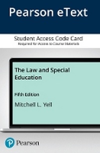 Abbildung von: The Law and Special Education, Pearson eText -- Access Card - Pearson