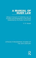 Cover: A Manual of Nuer Law - Routledge