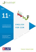 Cover: Verbal Ability for 11 +: Comprehensions Tests Workbook 1 (Year 4 - Ages 8-9) - The University of Buckingham Press