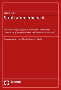 Abbildung von: Strafkammerbericht - Nomos