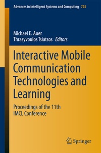 Enlarge image Cover: Interactive Mobile Communication Technologies and Learning - Springer