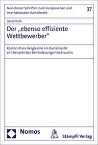 Abbildung von: Der "ebenso effiziente Wettbewerber" - Stämpfli Verlag