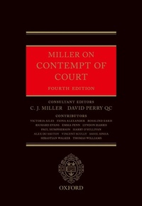 Abbildung von: Miller on Contempt of Court - OUP eBook