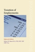 Cover: Taxation of Employments - Bloomsbury Professional