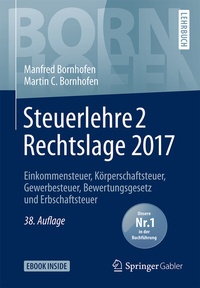 Abbildung von: Steuerlehre 2 Rechtslage 2017 - Springer Gabler