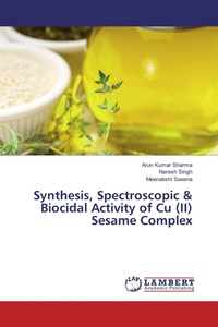 Enlarge image Cover: Synthesis, Spectroscopic & Biocidal Activity of Cu (II) Sesame Complex - LAP Lambert Academic Publishing
