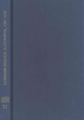 Cover: London Bridge: Selected Accounts and Rentals, 1381-1538 - London Record Society