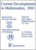 Cover: Current Developments In Mathematics, 2001 - International Press of Boston Inc