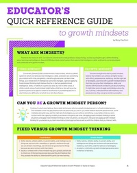 Enlarge image Cover: Educator's Quick Reference Guide to Growth Mindsets - Prufrock Press
