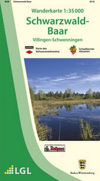 Abbildung von: Wanderkarte 1:35000 Schwarzwald-Baar - Landesamt für Geoinformation und Landentwicklung Baden-Württemberg (LGL)