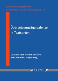 Abbildung von: Übersetzungsäquivalenzen in Textsorten - Logos Berlin