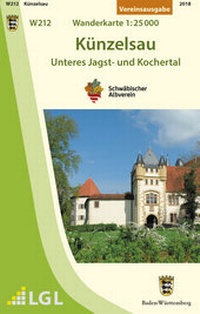 Abbildung von: W212 Künzelsau - Unteres Jagst- und Kochertal - Schwäbischer Albverein