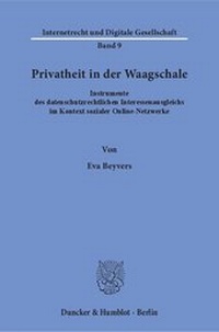 Abbildung von: Privatheit in der Waagschale. - Duncker & Humblot