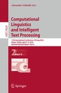 Cover: Computational Linguistics and Intelligent Text Processing - Springer