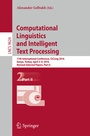 Cover: Computational Linguistics and Intelligent Text Processing - Springer
