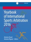 Cover: Yearbook of International Sports Arbitration 2016 - T.M.C. Asser Press