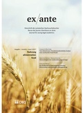 Cover: ex/ante 02/2017 Nahrung - Dike Verlag Z&uuml;rich