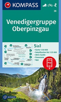 Abbildung von: KOMPASS Wanderkarte Venedigergruppe; Oberpinzgau - KOMPASS-Karten