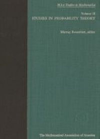 Enlarge image Cover: Studies in Probability Theory - Mathematical Association of America