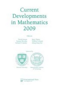 Enlarge image Cover: Current Developments in Mathematics, 2009 - International Press of Boston Inc