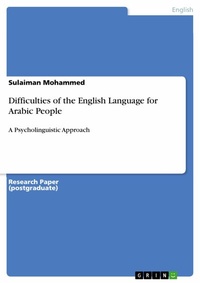 Abbildung von: Difficulties of the English Language for Arabic People - GRIN Verlag
