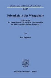 Abbildung von: Privatheit in der Waagschale - Duncker & Humblot