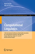 Cover: Computational Linguistics - Springer