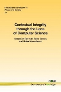 Enlarge image Cover: Contextual Integrity Through the Lens of Computer Science - now publishers Inc