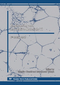 Enlarge image Cover: Engineering and Innovative Materials VI - Trans Tech Publications Ltd