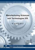 Cover: Manufacturing Sciences and Technologies VIII - Trans Tech Publications Ltd