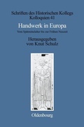 Cover: Handwerk in Europa - De Gruyter Oldenbourg