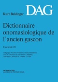 Cover: Dictionnaire onomasiologique de l'ancien gascon (DAG). Fascicule 20 - De Gruyter Akademie Forschung