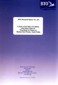 Enlarge image Cover: A Study of Risk of Collision with Power Lines by Waterbirds in Winter at Shotton Steel Works, North Wales - British Trust for Ornithology