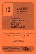 Cover: The Theory of Best Approximation and Functional Analysis - Society for Industrial & Applied Mathematics,U.S.
