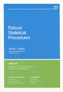 Cover: Robust Statistical Procedures - Society for Industrial & Applied Mathematics,U.S.