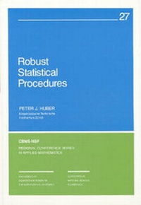 Enlarge image Cover: Robust Statistical Procedures - Society for Industrial & Applied Mathematics,U.S.