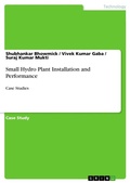 Cover: Small Hydro Plant Installation and Performance - GRIN Verlag