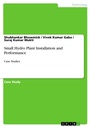 Cover: Small Hydro Plant Installation and Performance - GRIN Verlag