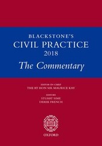 Abbildung von: Blackstone's Civil Practice 2018: The Commentary - Oxford University Press